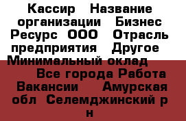 Кассир › Название организации ­ Бизнес Ресурс, ООО › Отрасль предприятия ­ Другое › Минимальный оклад ­ 30 000 - Все города Работа » Вакансии   . Амурская обл.,Селемджинский р-н